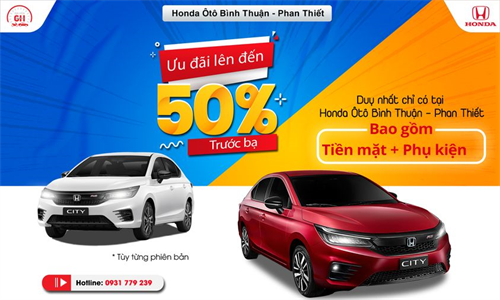  Honda City 2022 ưu đãi lên đến 50% trước bạ tháng 11/2022